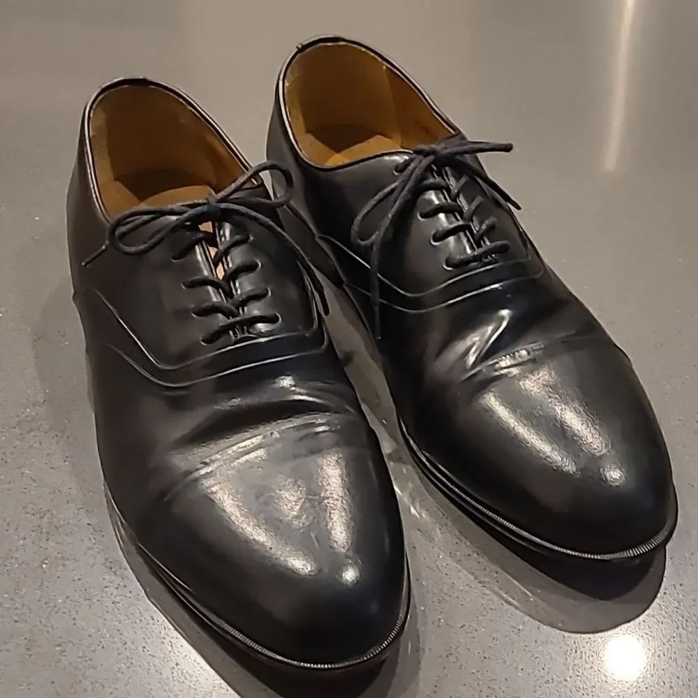 Stacy Adam's SZ 10.5 M comfort flex leather shoes, made in Brazil, black